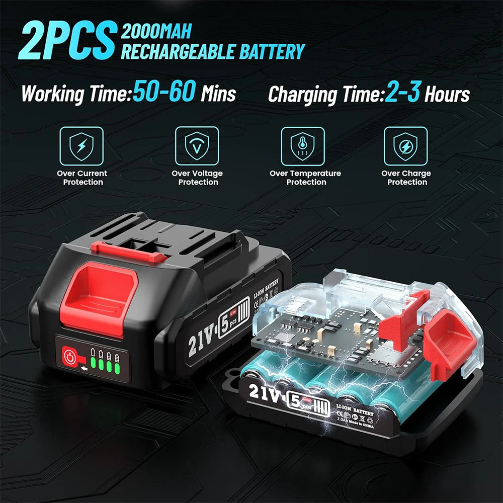 2 in1 High Branch Cordless 6'' Brushless Electric Chainsaw with extension Pole