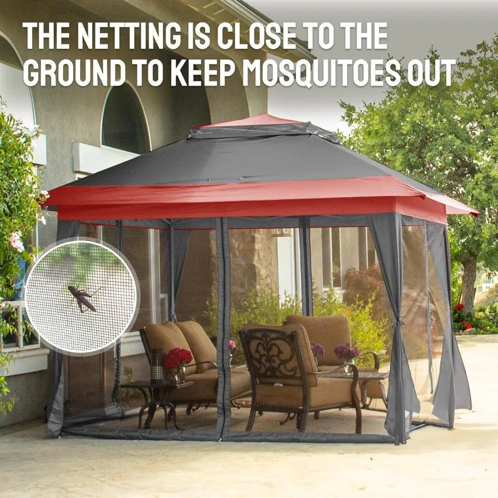 13x13 Pop Up Outdoor Gazebo, Canopy Tent for Backyard & Patio