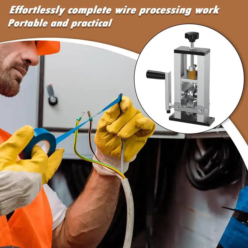 Portable Hand Crank Stripping Machine For Copper Cable