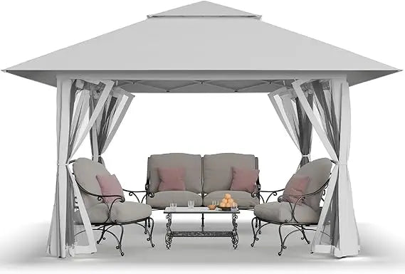 13x13 Pop Up Outdoor Gazebo, Canopy Tent for Backyard & Patio