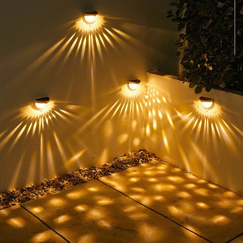 Solar Wall Lamp, Outdoor Waterproof for Yard, Garage, Garden, Porch, Fence, Driveway, Railing