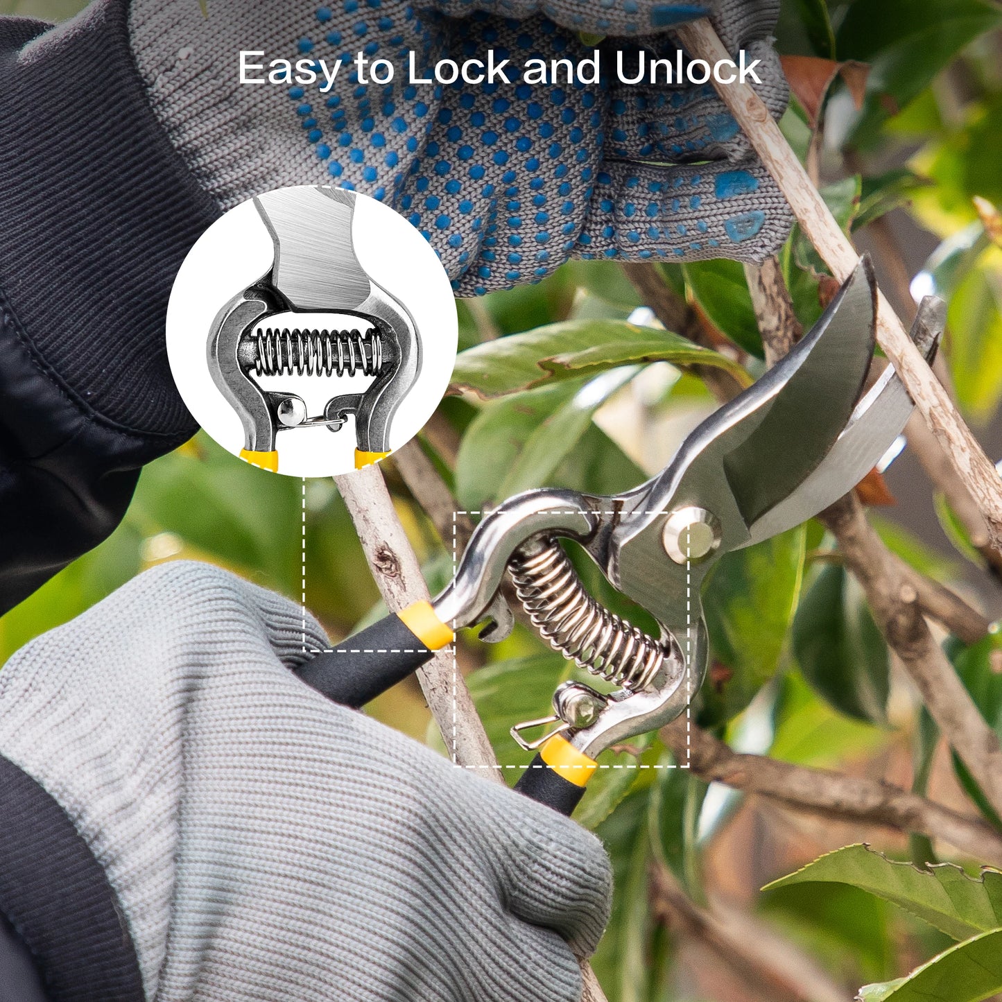8in Heavy-Duty Pruning Shears for Durable and Precise Cutting Tasks