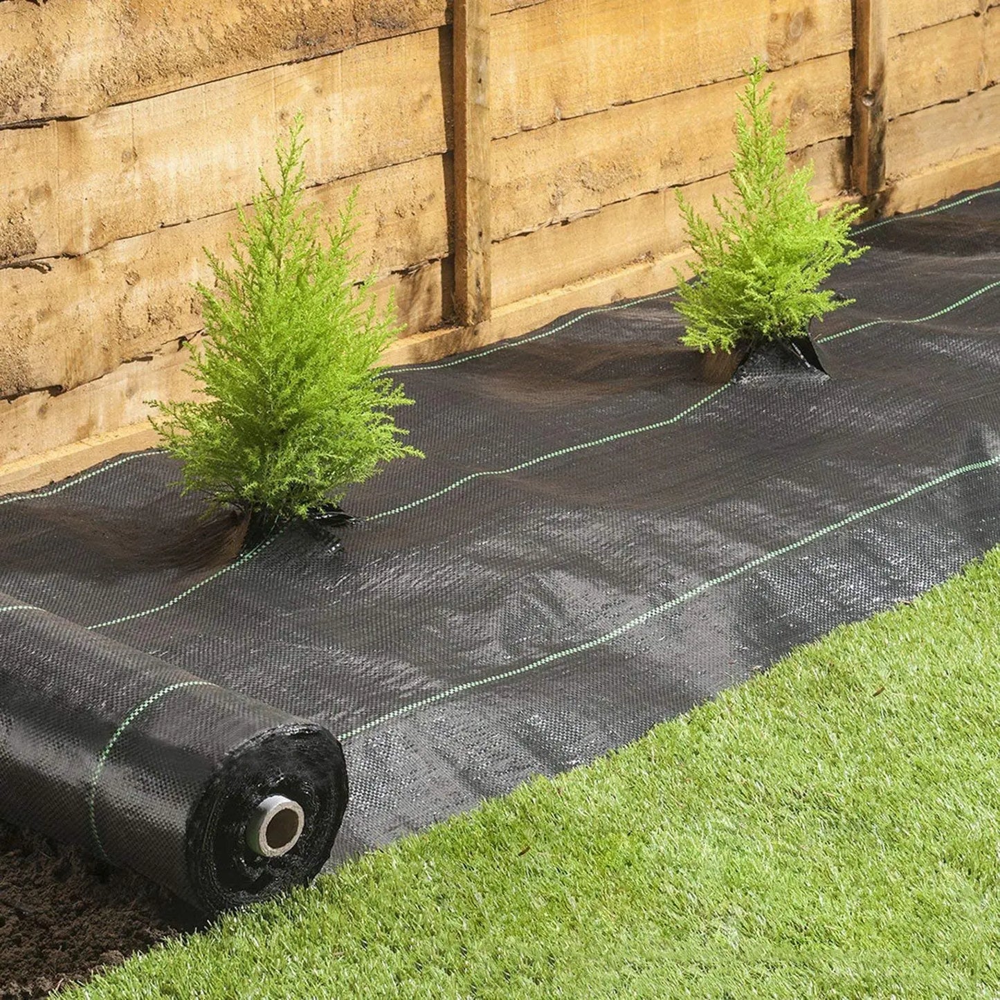 3.2 oz. 5 ft. x 10 ft. Premium Underlayment Fabric Weed Barrier for Vegetable Garden Landscape