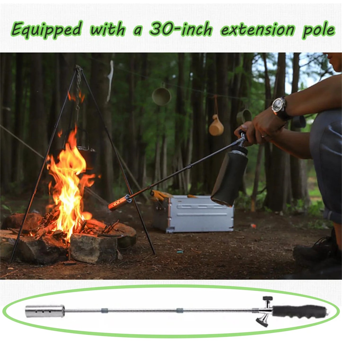 Long Arm Burner Weed Torches Compact and Lightweight Design Large Caliber