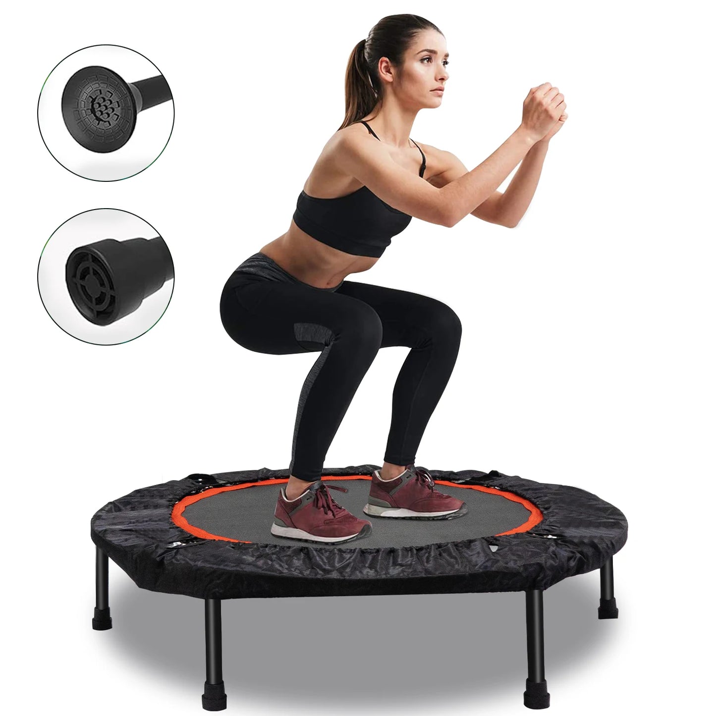 folding trampoline mini fitness with handle