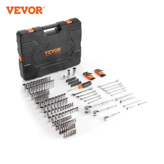 45/205 Pcs SAE and Metric Mechanic Tool Kit with Bits