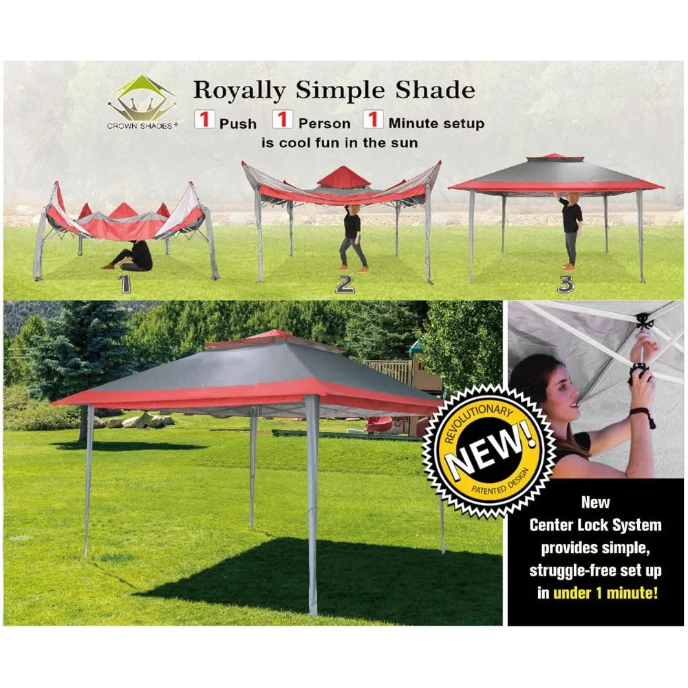 13x13 Pop Up Outdoor Gazebo, Canopy Tent for Backyard & Patio