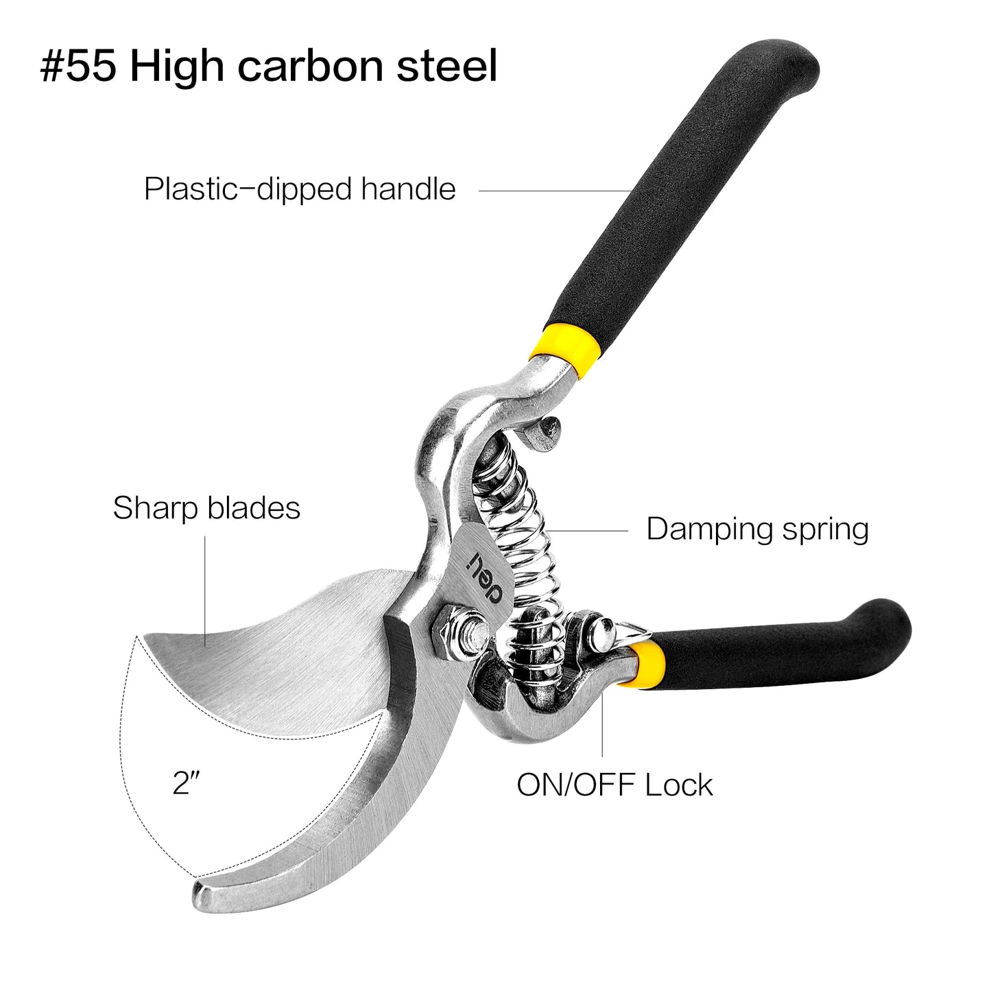 8in Heavy-Duty Pruning Shears for Durable and Precise Cutting Tasks