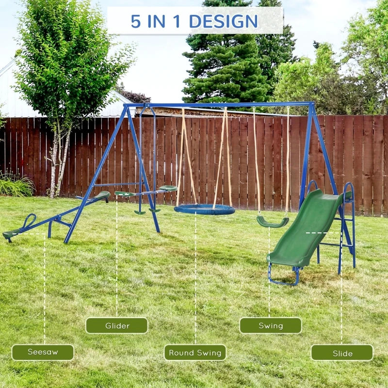Metal Swing Set for Kids Outdoor, Heavy Duty Frame with Double Swings,  for Backyard Playground.