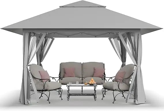 13x13 Pop Up Outdoor Gazebo, Canopy Tent for Backyard & Patio