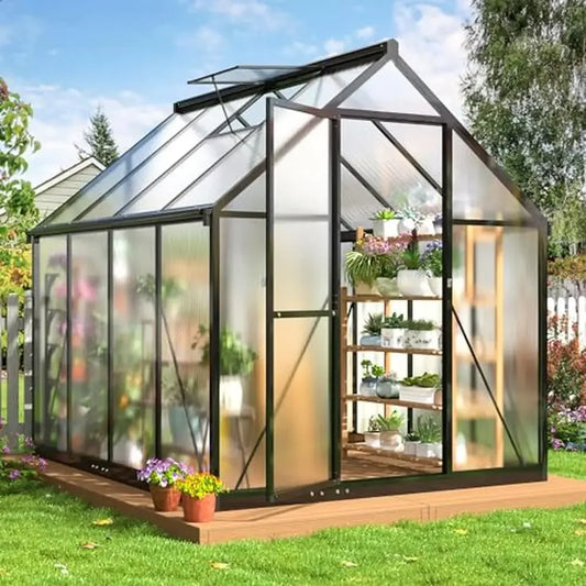 Polycarbonate Aluminum Walk-in Greenhouse UV Coating