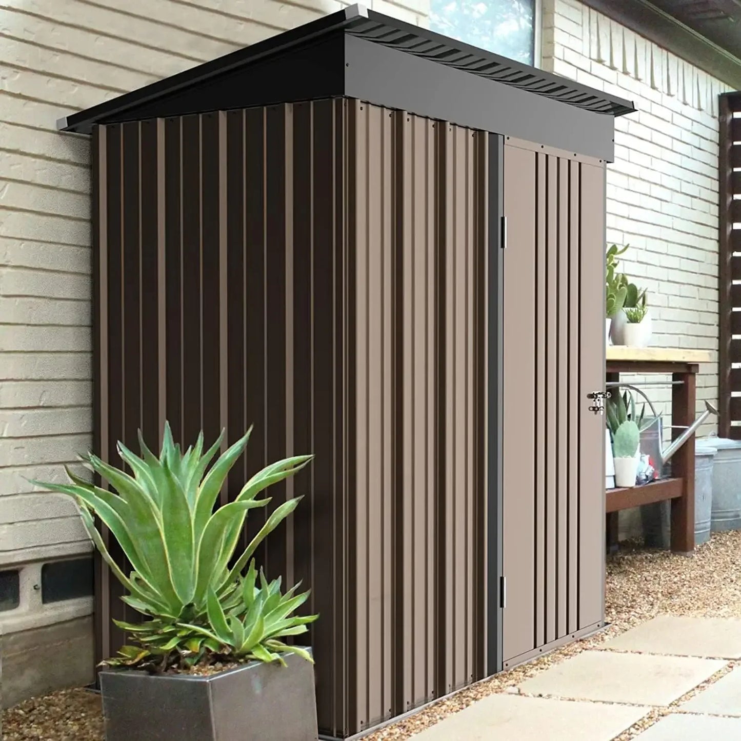 5x3 FT Outdoor Storage Shed with Floor