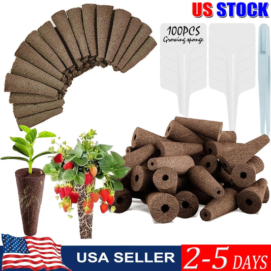 100/50pcs Grow Sponges Refill Seed Pods