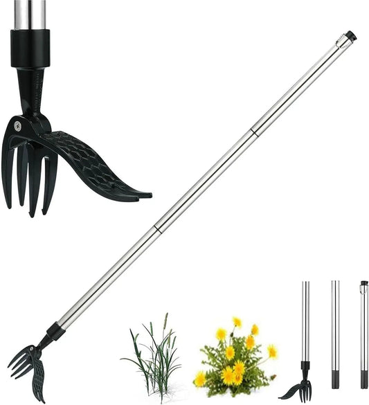 Stand Weed Puller Head Weed Picker Tool Gardening Hand Tools for Dandelion, Weeder Removal Tool No Bending for Backyard Lawn