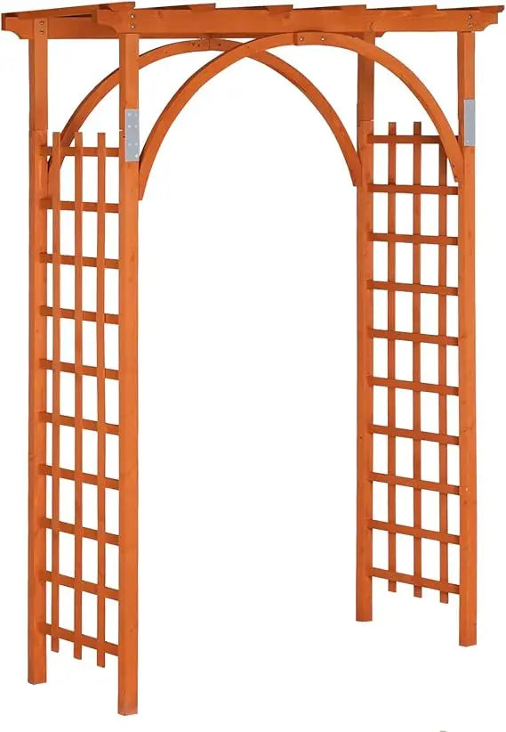 85in Wooden Arbor, Wedding Arch for Ceremony, Wood Trellis for Plant Climbing, Christmas Decor Pergola for Garden Backyard