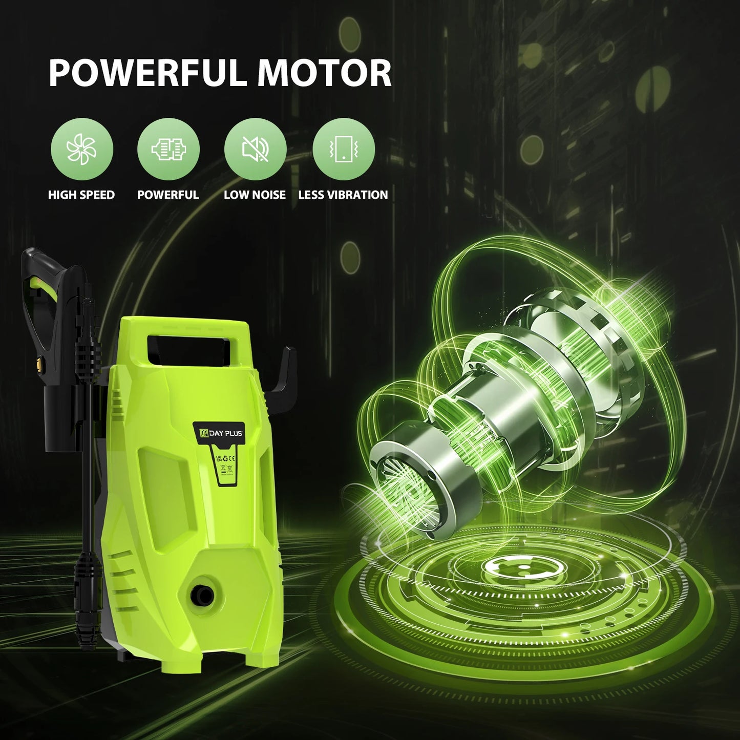 High Pressure Portable Electric Jet Washer for Cars, Garden and Home Patio