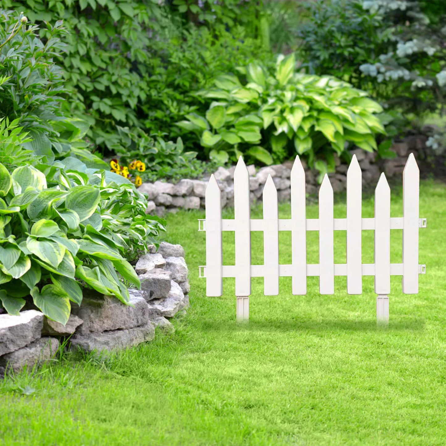 50*30cm Garden Fence White Plastic Border Decoration