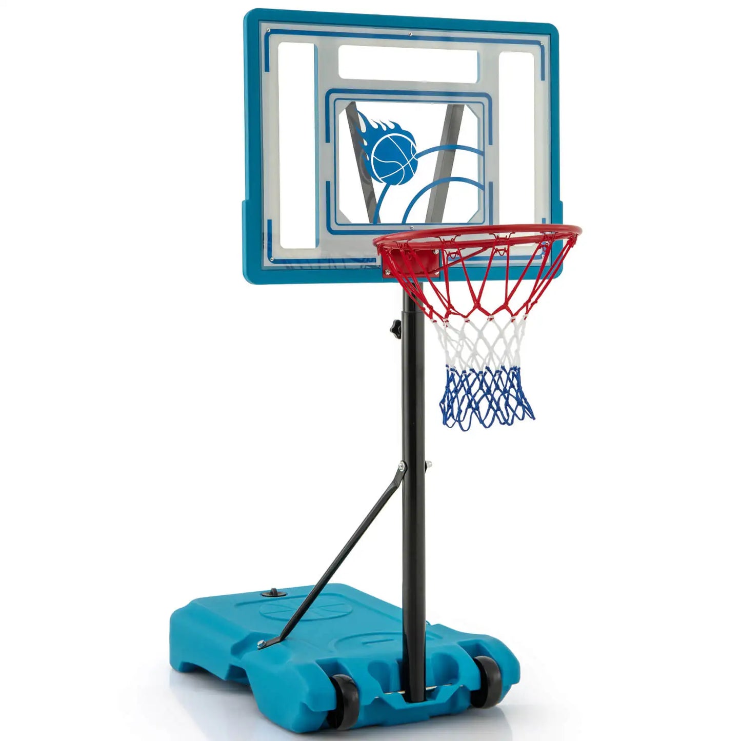 Pool Basketball Hoop 3.8-4.4 FT Adjustable