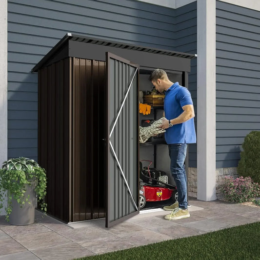 5x3 FT Outdoor Storage Shed with Floor