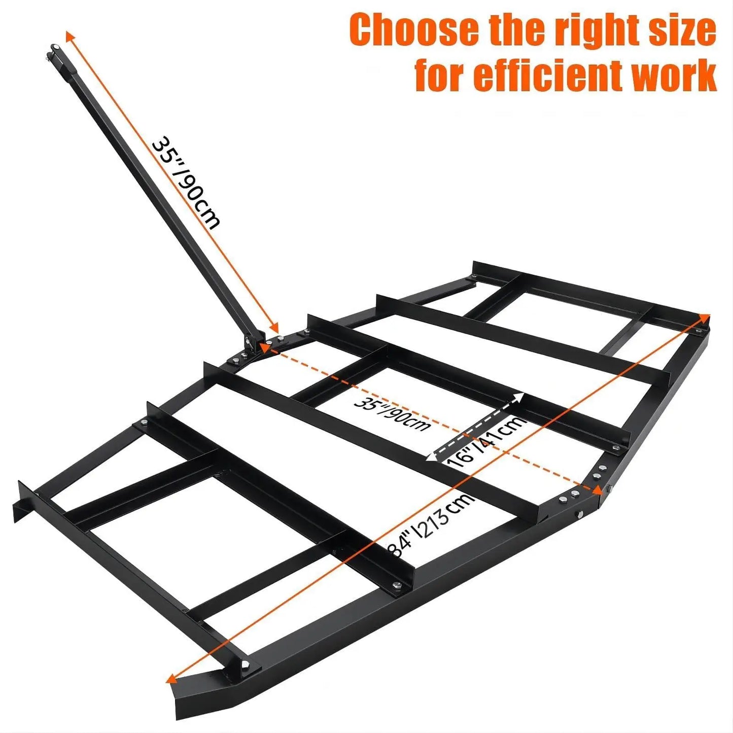 74" Width Driveway Drag Heavy Duty Steel Grader for ATV UTV and Garden Lawn