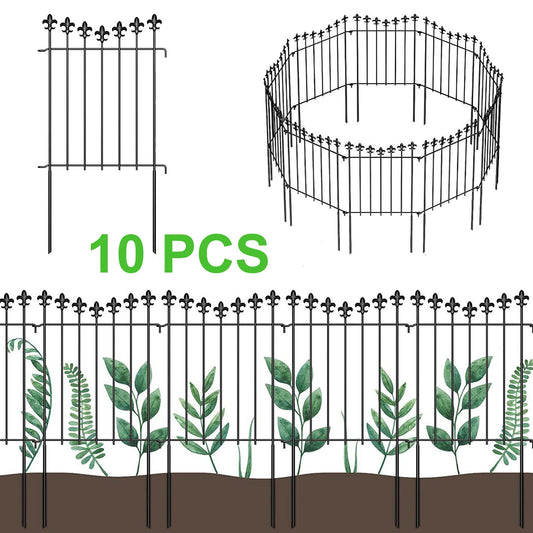 10ft Decorative Garden Fence Animal Barrier