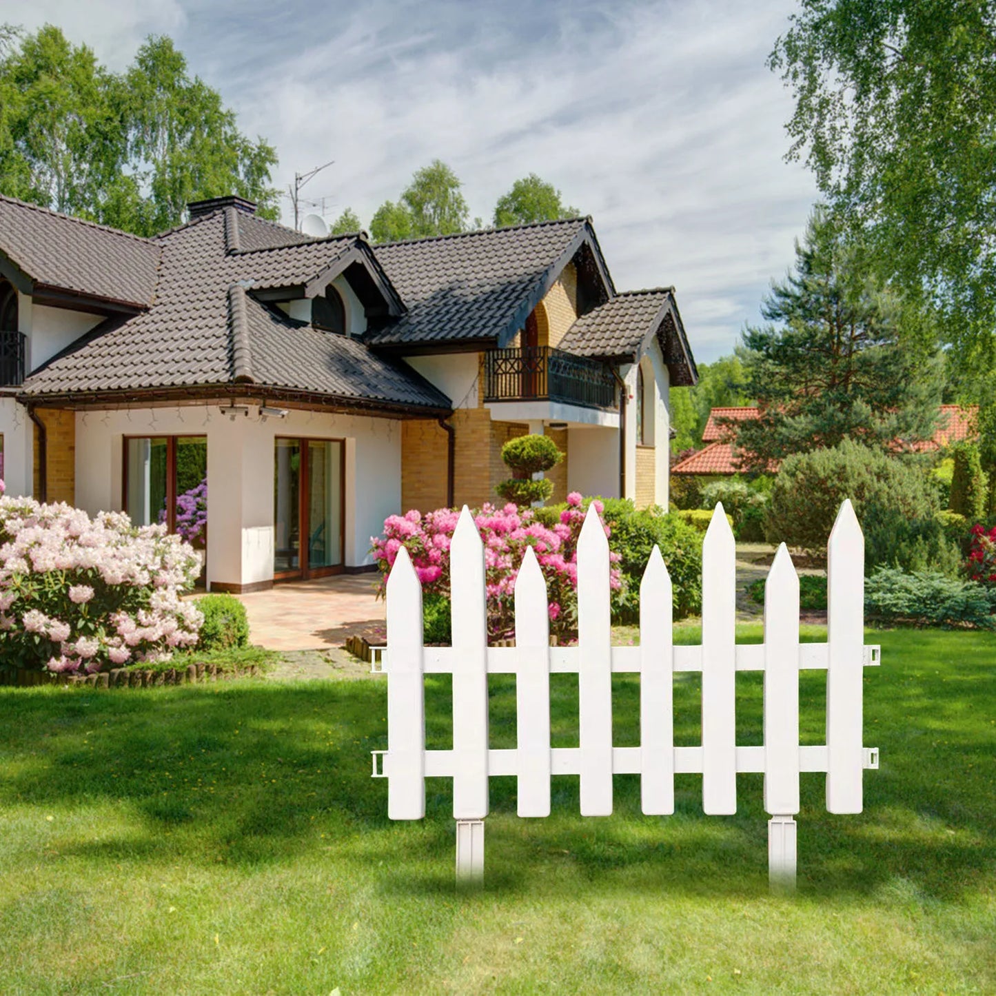 50*30cm Garden Fence White Plastic Border Decoration