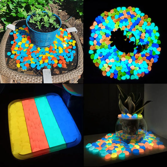 Multicolor Blue and Green Glowing Rocks For Outdoor Decor