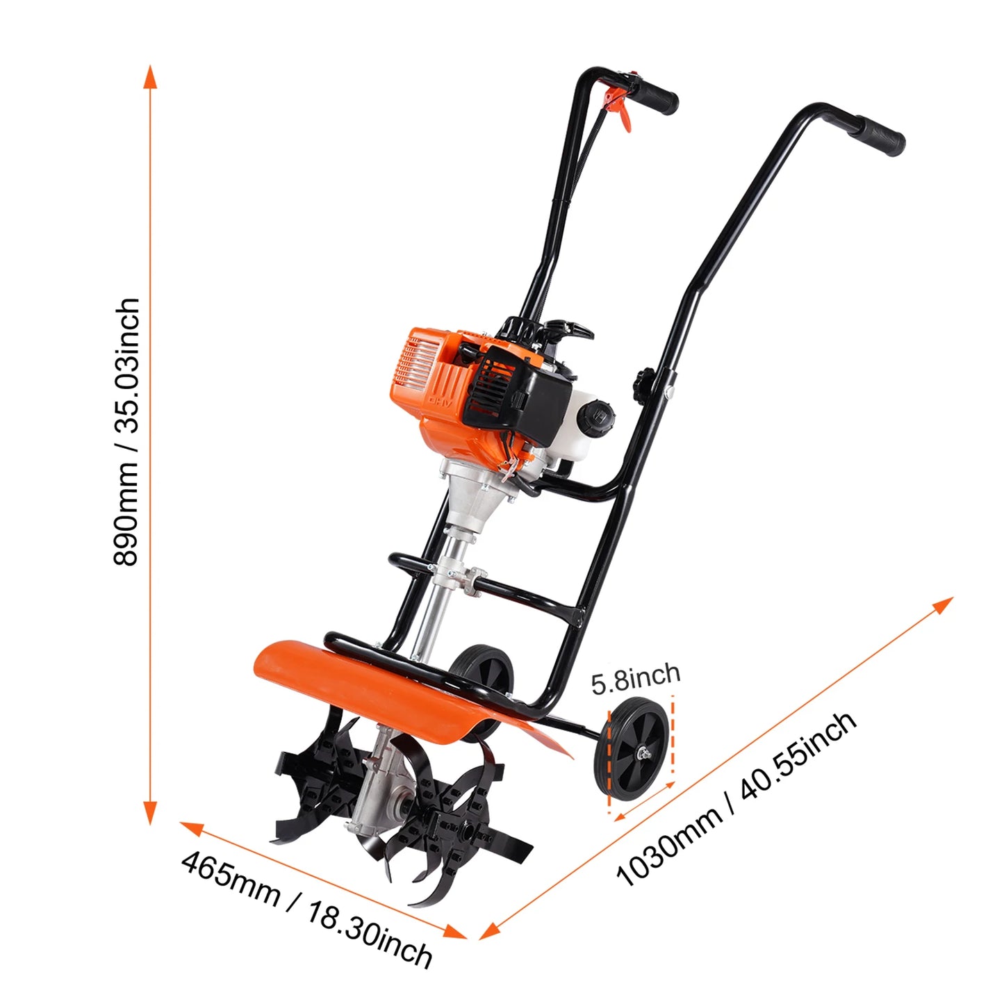 31CC 4-Stroke Garden Tiller / Cultivator for Lawn, Garden and Field Cultivation
