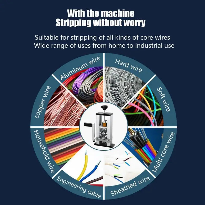 Portable Hand Crank Stripping Machine For Copper Cable
