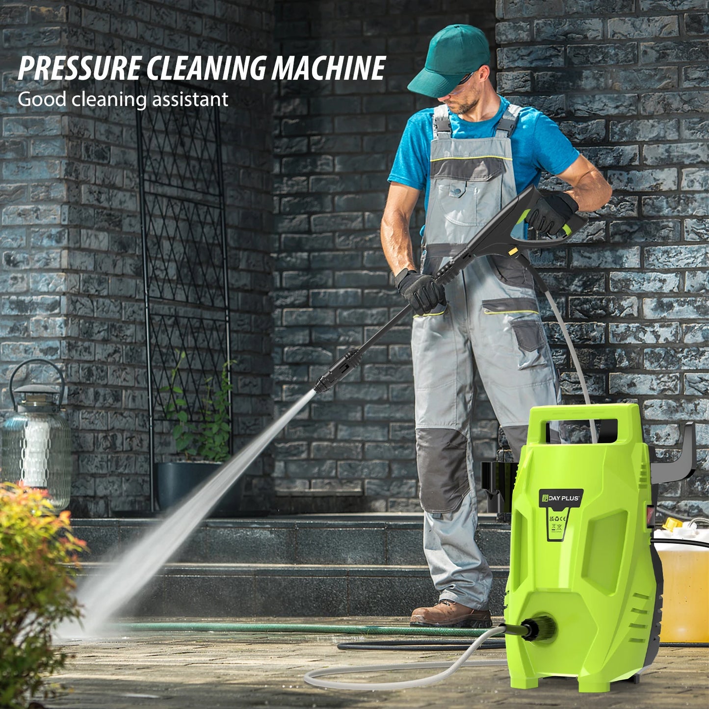 High Pressure Portable Electric Jet Washer for Cars, Garden and Home Patio