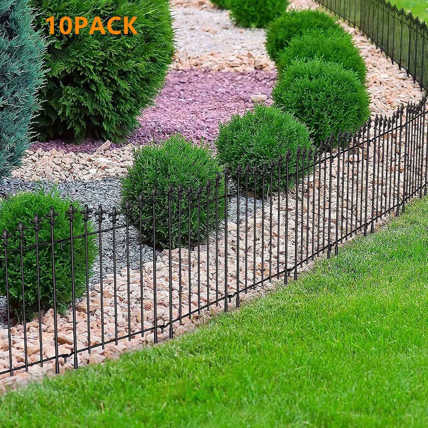 10ft Decorative Garden Fence Animal Barrier